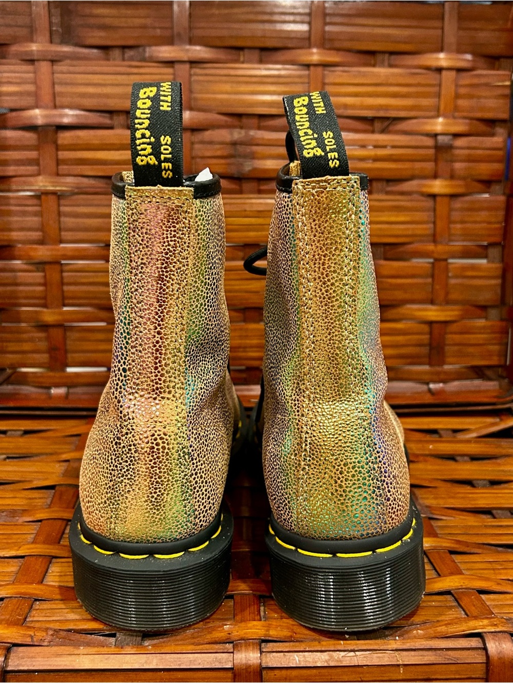 RARE Dr. Martens 1460 Rainbow Ray Suede Leather Boots Size UK 5 - Picture 4 of 7